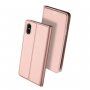 Husă DUX DUCIS, cu suport şi buzunare de acte, pentru Apple iPhone XS / iPhone X - roz-auriu