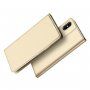 Husă DUX DUCIS, cu suport şi buzunare de acte, pentru Apple iPhone XS / iPhone X - auriu