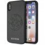 Guess Saffiano carcasă cu logo pentru iPhone X / XS - negru
