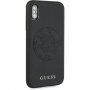 Guess Saffiano carcasă cu logo pentru iPhone X / XS - negru
