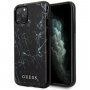 Guess carcasă cu model de marmură pentru iPhone 11 Pro Max - negru