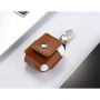 Husă de protecţie din piele PU cu carabină, pentru AirPods 1 / 2 - maro
