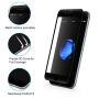 Sticlă 3D durificată HAT PRINCE, pentru toată circumferinţa telefonului, pentru 8 / 7 - 0,2 mm - negru