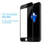 Sticlă 3D durificată BASEUS, pentru toată circumferinţa telefonului, pentru iPhone 8 Pus / 7 Plus - 0,23 mm - negru