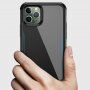 Ipaky carcasă de protecție din plastic moale și sticlă temperată pentru iPhone 11 Pro Max - negru
