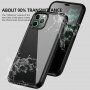 Ipaky carcasă de protecție din plastic moale și sticlă temperată pentru iPhone 11 Pro Max - negru