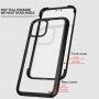 Ipaky carcasă de protecție din plastic moale și sticlă temperată pentru iPhone 11 Pro Max - negru