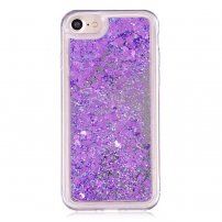 Carcasă tip clepsidră cu paiete pentru iPhone 6 / 6S / 7 / 8 / SE (2020/2022) - violet