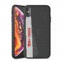 Ipaky carcasă elegantă cu suprafață din material textil pentru iPhone X / XS - alb-negru