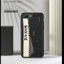 Ipaky carcasă elegantă cu suprafață din material textil pentru iPhone 6 Plus / 7 Plus / 8 Plus - alb-negru