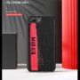 Ipaky carcasă elegantă cu suprafață din material textil pentru iPhone 6 Plus / 7 Plus / 8 Plus - negru-roșu