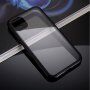 Husă pentru întreg telefon din sticlă temperată și cadru din metal pentru iPhone 11 - negru