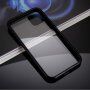 Husă pentru întreg telefon din sticlă temperată și cadru din metal pentru iPhone 11 - negru
