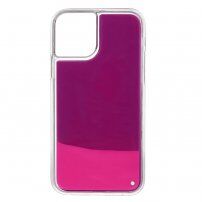 Carcasă fluorescentă tip clepsidră pentru iPhone 11 - violet-fuxia