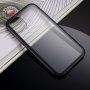 Husă pentru întreg telefon din sticlă temperată și cadru din metal pentru iPhone 11 Pro - negru
