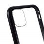 Husă pentru întreg telefon din sticlă temperată și cadru din metal pentru iPhone 11 Pro Max - negru