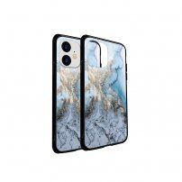NXE carcasă cu partea din spate din sticlă pentru iPhone 11 - nisip auriu