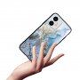 NXE carcasă cu partea din spate din sticlă pentru iPhone 11 - nisip auriu
