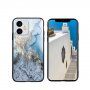 NXE carcasă cu partea din spate din sticlă pentru iPhone 11 - nisip auriu
