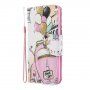 Husă flip roz mașină retro pentru iPhone 7 / 8 / SE (2020/2022) - colorat