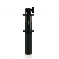 Stativ telescopic REMAX de lux, pentru selfie, cu declanşator pentru Apple iPhone - negru