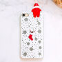 Carcasă 3D de protecţie, pentru Apple iPhone 6S / 6 - Santa şi fulgi