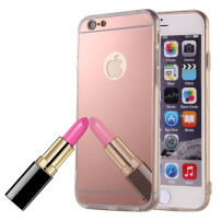 Carcasă protecţie tip oglindă, pentru iPhone 6 / 6S - roz