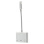 Reducţie conector lightning cu două conectoare jack 3,5 mm şi cu conector lightning, pentru Apple iPhone / 8 / 8 Plus / 7 / 7 Plus