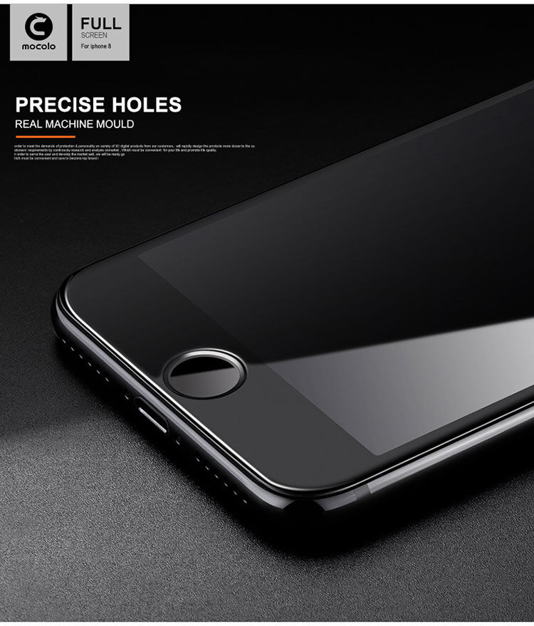 Moccolo sticla 2,5D temperată pentru iPhone 7 / 8 - alb