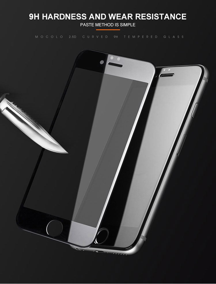 Moccolo sticla 2,5D temperată pentru iPhone 7 / 8 - alb