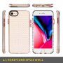 Carcasă transparentă cu structură de fagure pentru iPhone 6 / 6S / 7 / 8 - negru