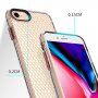 Carcasă transparentă cu structură de fagure pentru iPhone 6 / 6S / 7 / 8 - negru