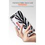 Ipaky carcasă elegantă cu suprafață din material textil pentru iPhone 6 Plus / 7 Plus / 8 Plus - gri-portocaliu