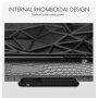 Ipaky carcasă elegantă cu suprafață din material textil pentru iPhone 6 Plus / 7 Plus / 8 Plus - alb-negru