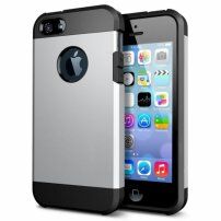 Carcasă super rezistentă "Armor", pentru iPhone 5 / 5S / SE (2016) – argintie
