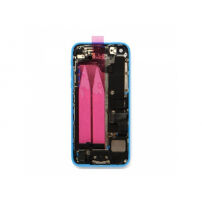 Capac spate de rezervă, complet echipat, pentru Apple iPhone 5C - albastru