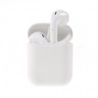 Căști wireless i12 TWS cu husă pentru reîncărcare pentru dispozitivele Apple - alb