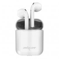 ZEALOT H20 Căști bluetooth wireless cu husă pentru reîncărcare - alb