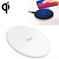 Încărcător wireless JOYROOM rapid şi subţire, certificat Qi, pentru iPhone / 8 / 8 Plus - alb