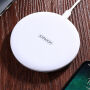 Încărcător wireless JOYROOM rapid şi subţire, certificat Qi, pentru iPhone / 8 / 8 Plus - alb