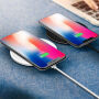 Încărcător wireless JOYROOM rapid şi subţire, certificat Qi, pentru iPhone / 8 / 8 Plus - alb