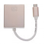 Reducţie de la USB-C (Thunderbolt 3) la DVI port, pentru MacBook - 10cm - roz-auriu