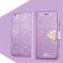 Husă / carcasă cu deschidere, cu luciu de diamant şi curea magnetică, pentru iPhone 6S / 6 - violet