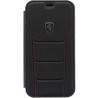 Ferrari Heritage 488 husă tip flip pentru iPhone XR - negru