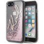 Karl Lagerfeld Signature Glitter carcasă pentru iPhone 7 / 8 / SE (2020/2022) - roz-auriu
