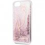 Karl Lagerfeld Signature Glitter carcasă pentru iPhone 7 / 8 / SE (2020/2022) - roz-auriu