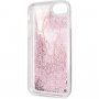 Karl Lagerfeld Signature Glitter carcasă pentru iPhone 7 / 8 / SE (2020/2022) - roz-auriu