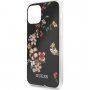Guess Flower Shiny N.4 carcasă pentru iPhone 11 Pro Max - negru