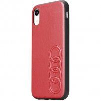 Audi carcasă originală din piele PU pentru iPhone X / XS - roșu