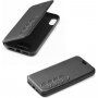 Audi husă originală flip din pielle PU și logo pentru iPhone XR - negru